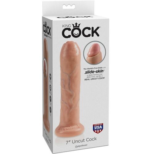 KING COCK DILDO REALISTICO UNCUT NATURAL 19 CM