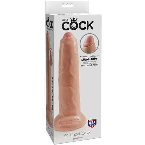 KING COCK DILDO REALISTICO UNCUT NATURAL 25 CM