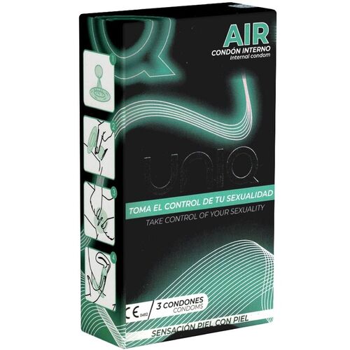 UNIQ AIR CONDOM PRESERVATIVO FEMENINO 3 UNIDADES