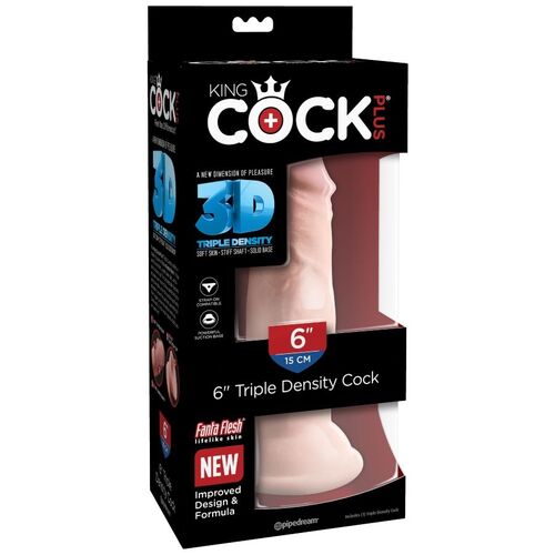 KINGCOCK DILDO TRIPLE DENSIDAD 15 CM