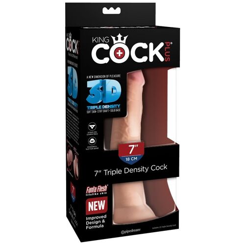 KINGCOCK DILDO TRIPLE DENSIDAD 18 CM