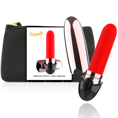 COQUETTE PINTALABIOS VIBRADOR RECARGABLE LUXE NEGRO / GOLD