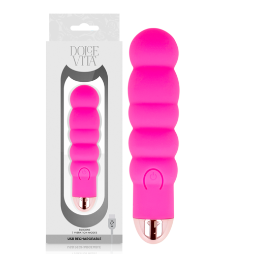 DOLCE VITA VIBRADOR RECARGABLE SIX ROSA 10 VELOCIDADES