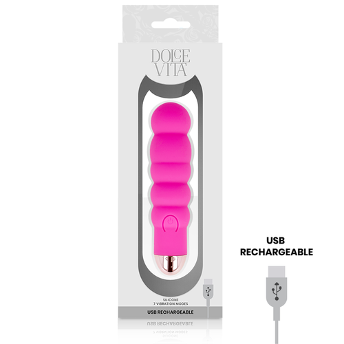 DOLCE VITA VIBRADOR RECARGABLE SIX ROSA 10 VELOCIDADES