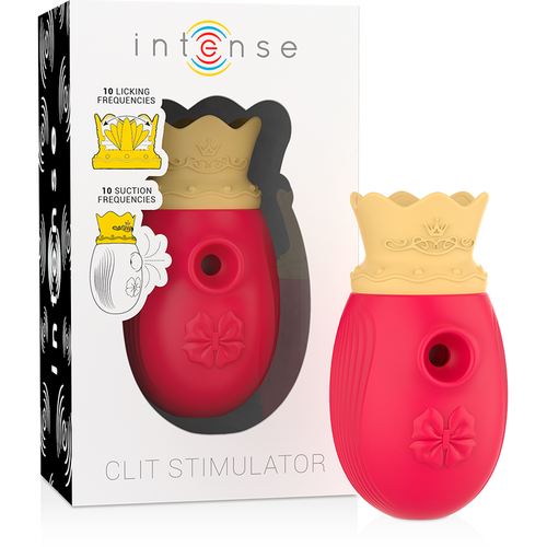 INTENSE ESTIMULADOR CLITORIS 10 MODOS DE SUCCIÓN Y LICKING - ROJO