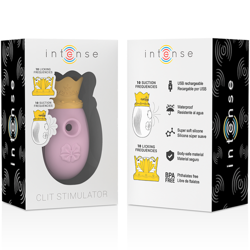 INTENSE ESTIMULADOR CLITORIS 10 MODOS DE SUCCIÓN Y LICKING - ROSA