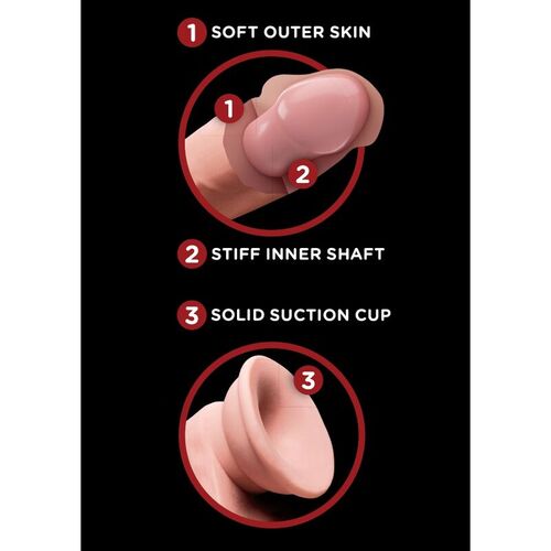 KING COCK PLUS 3D COCK SWINGING BALLS 12.7 CM