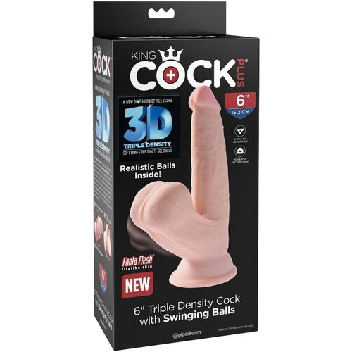 KING COCK PLUS 3D COCK SWINGING BALLS 12.7 CM