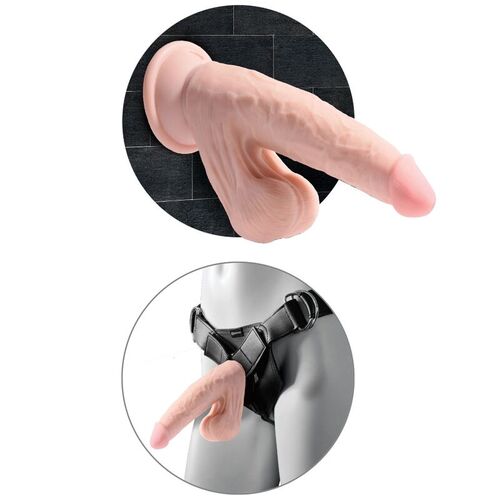 KING COCK PLUS 3D COCK SWINGING BALLS 15.2 CM - NATURAL