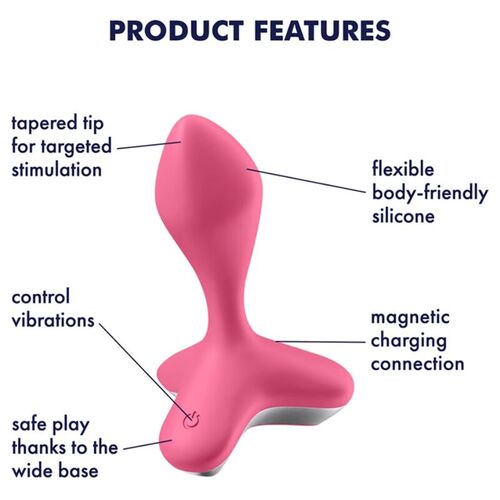 SATISFYER GAME CHANGER PLUG VIBRADOR - ROSA