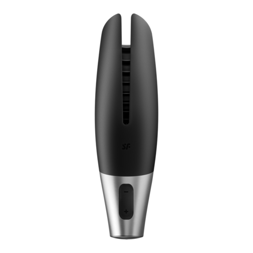 SATISFYER POWER MASTURBATOR - NEGRO Y PLATA