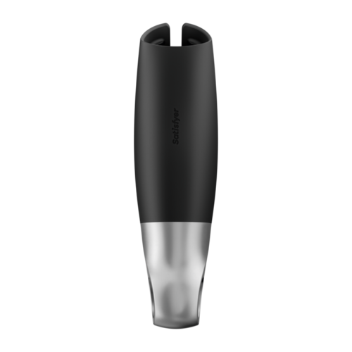 SATISFYER POWER MASTURBATOR - NEGRO Y PLATA