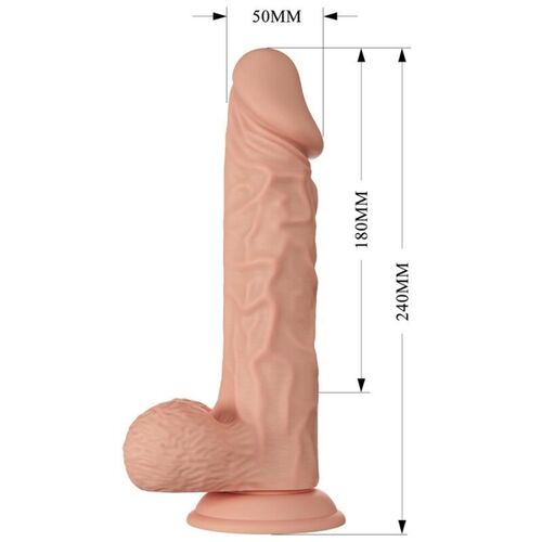 BEAUTIFUL ENCOUNTER BURAQ DILDO REALISTICO FLEXIBLE 24 CM - NATURAL