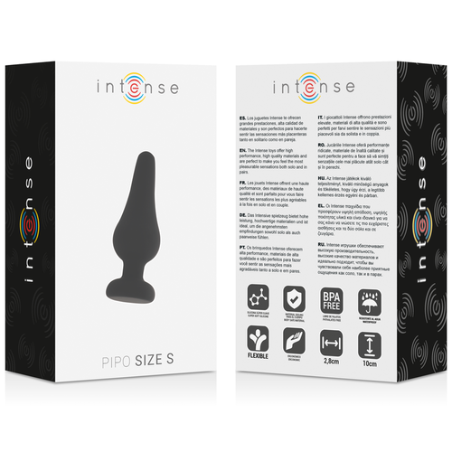 INTENSE ANAL PLUG PIPO S SILICONE NEGRO 10CM