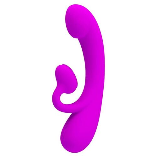 PRETTY LOVE - VIBRADOR Y SUCCIONADOR DE CLITORIS SILICONA MORADO