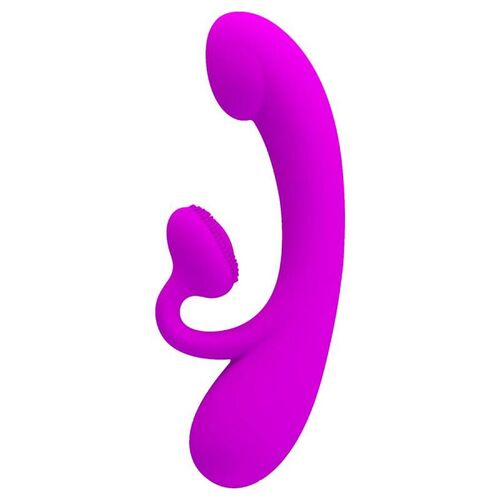 PRETTY LOVE - VIBRADOR Y SUCCIONADOR DE CLITORIS SILICONA MORADO