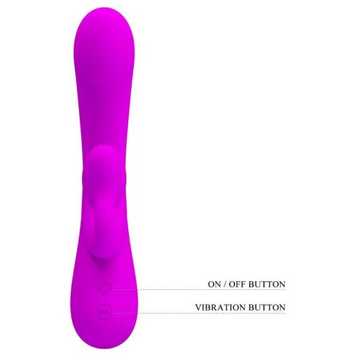 PRETTY LOVE - VIBRADOR Y SUCCIONADOR DE CLITORIS SILICONA MORADO