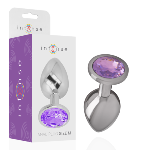 INTENSE - PLUG ANAL METAL CON CRISTAL VIOLETA TALLA M