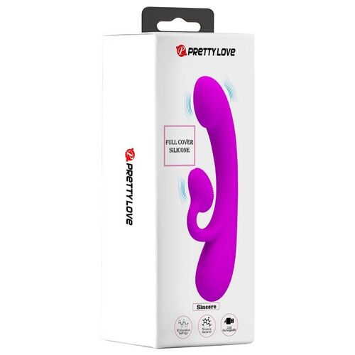 PRETTY LOVE - VIBRADOR Y SUCCIONADOR DE CLITORIS SILICONA MORADO