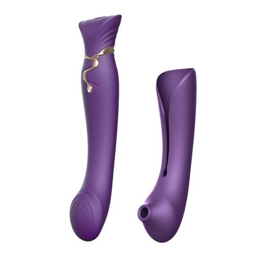 ZOLO - QUEEN SET PULSE WAVE CLIT STIM MORADO